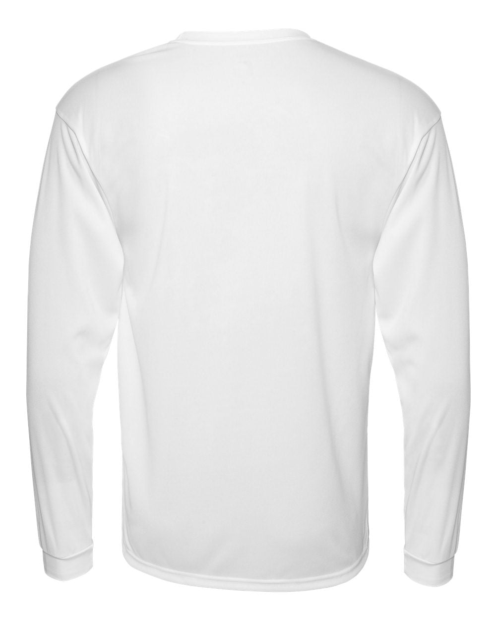 Gray Ombre Atomic Iron Man Performance Long Sleeve Tee in White