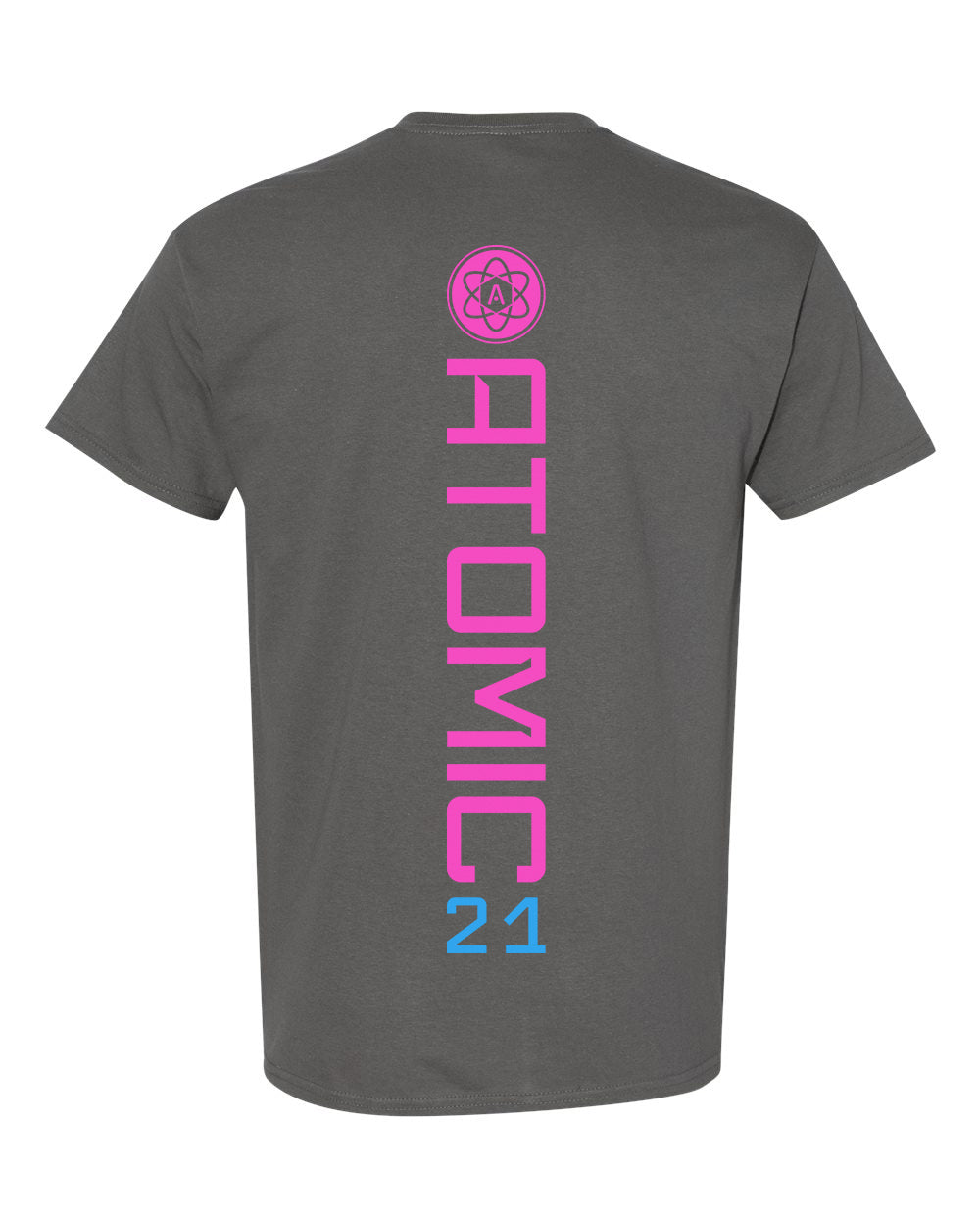 Atomic Iron Man Graphic Tee in Charcoal (Optional Personalization)