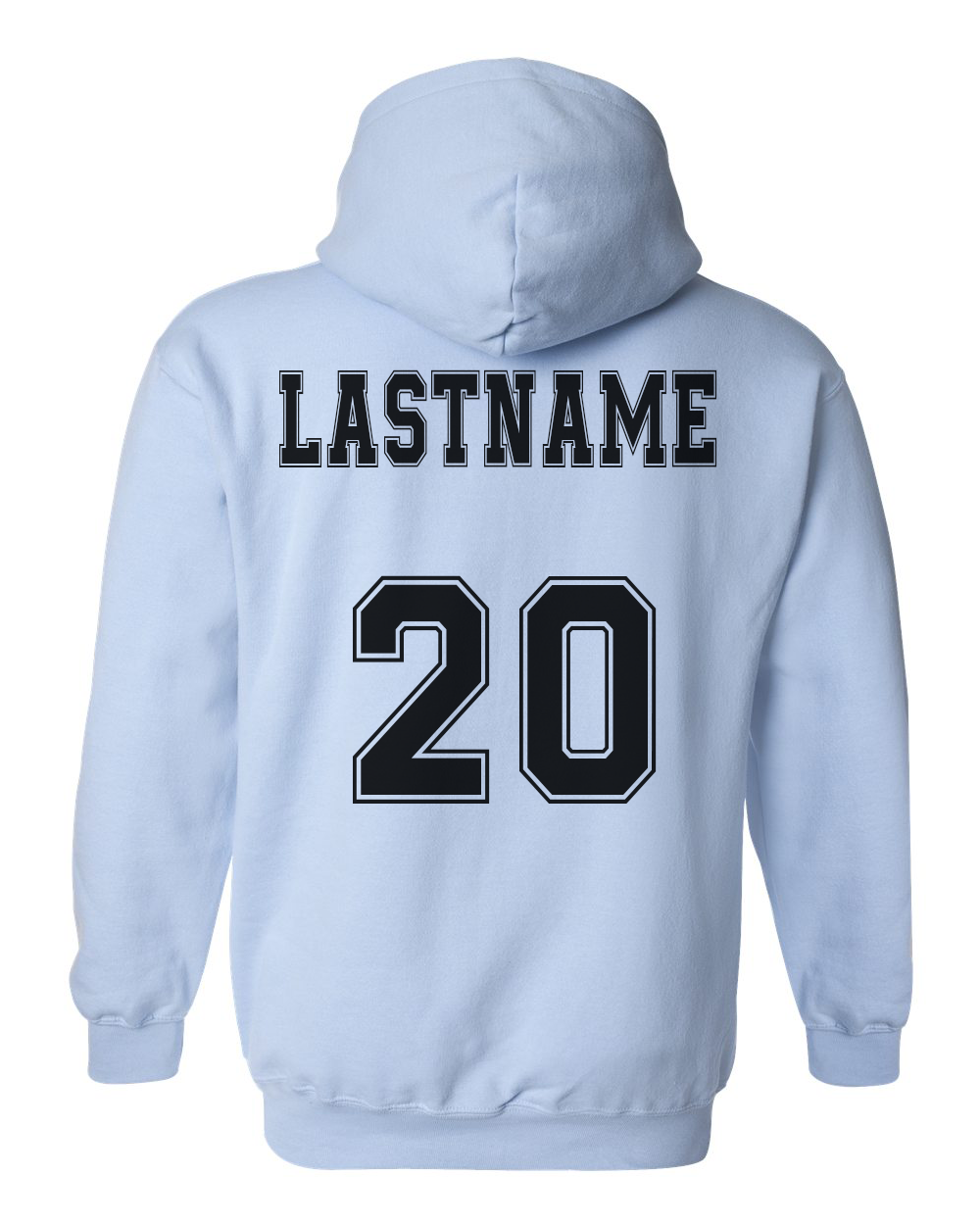 Ignite Baseball Hoodie in Light Blue (Optional Personalization)