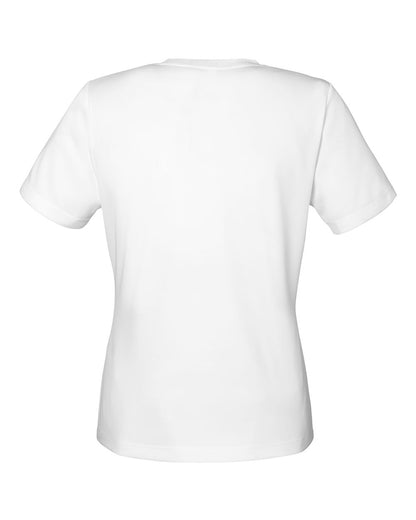 Ladies Atomic Flag Horizontal Performance Tee in White