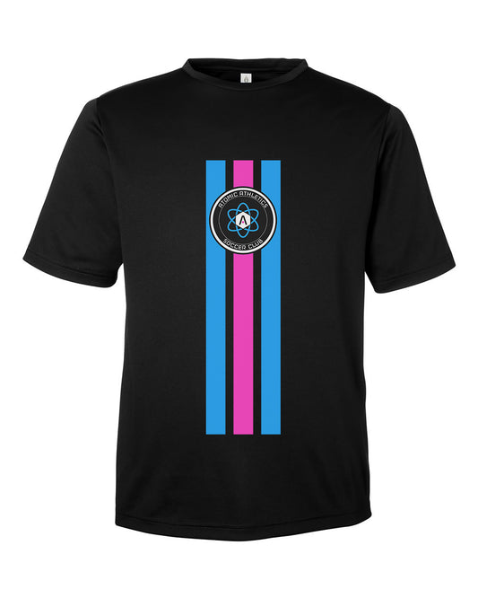 Atomic Flag Vertical Performance Tee in Black