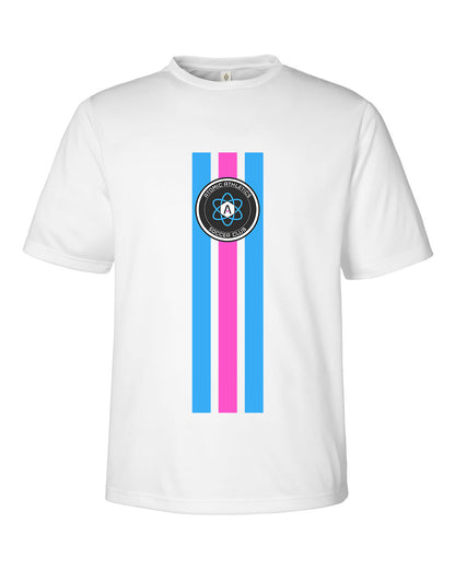 Atomic Flag Vertical Performance Tee in White