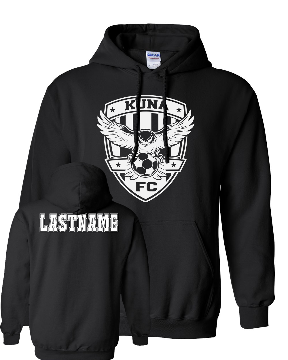 Kuna PAL Soccer FC Hoodie in Black (Optional Personalization)