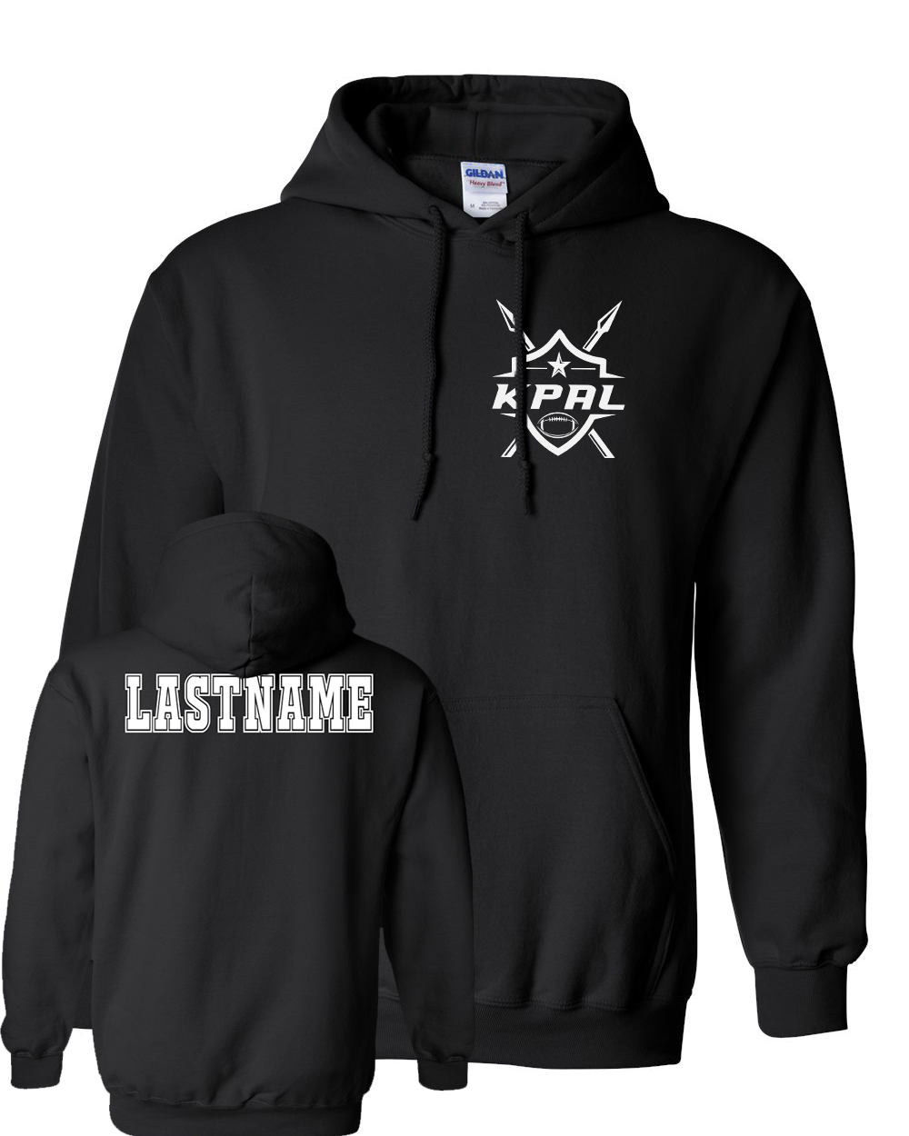 Kuna PAL Football Pocket Hoodie in Black (Optional Personalization)