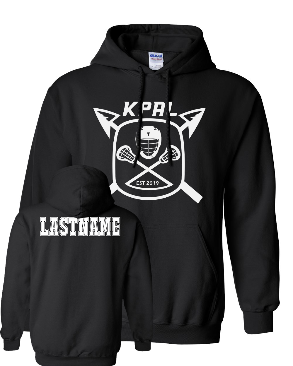 Kuna PAL Lacrosse Hoodie in Black (Optional Personalization)