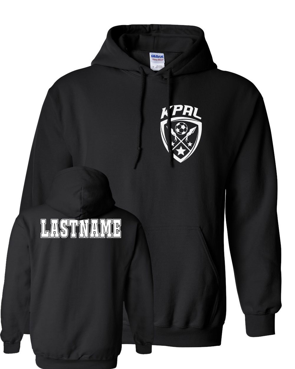 Kuna PAL Soccer Rec Pocket Hoodie in Black (Optional Personalization)