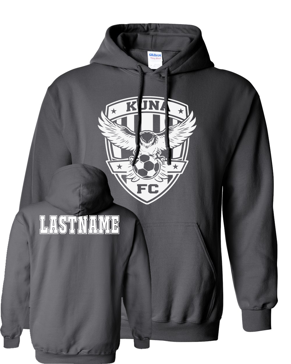 Kuna PAL Soccer FC Hoodie in Charcoal (Optional Personalization)
