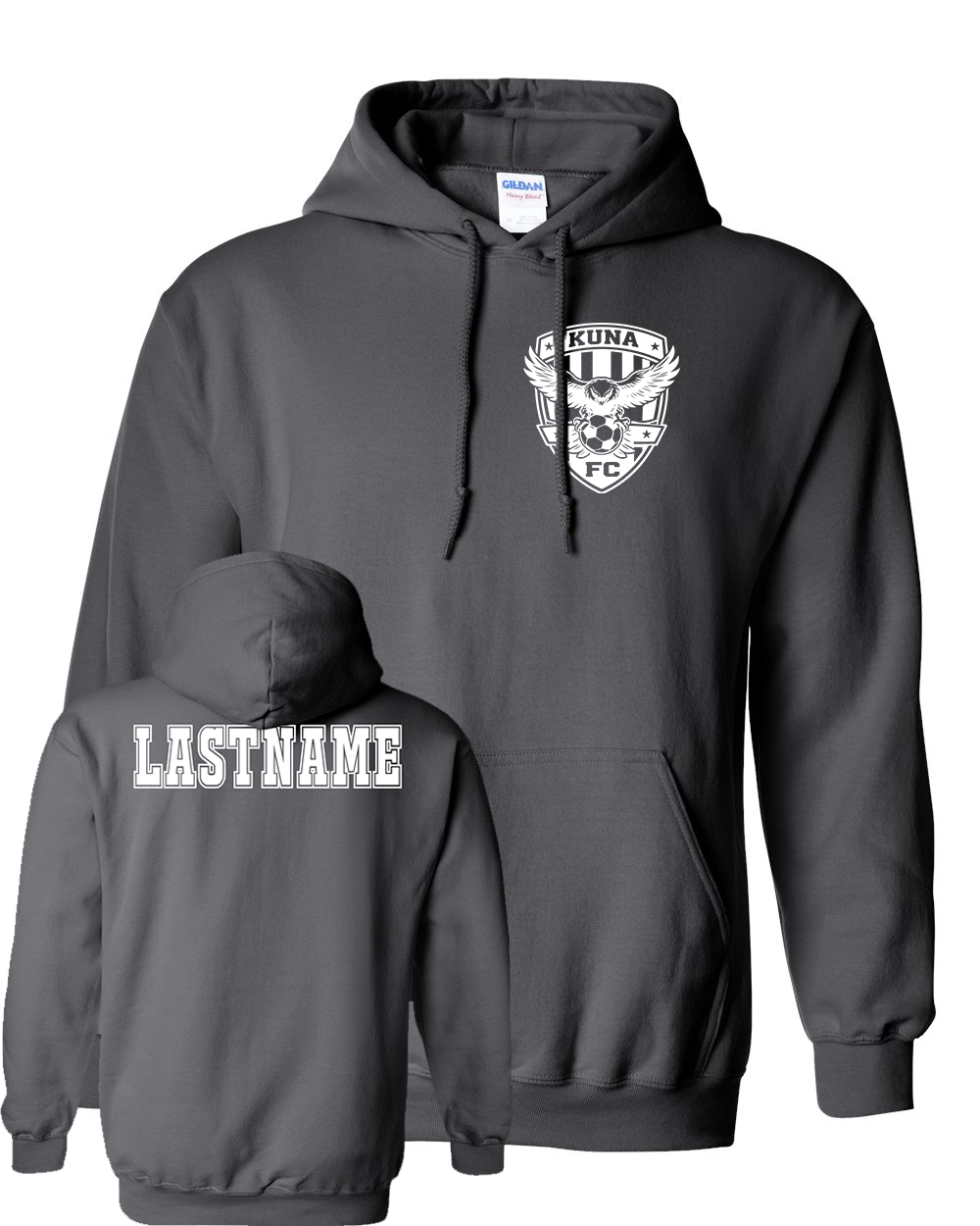 Kuna PAL Soccer FC Pocket Hoodie in Charcoal (Optional Personalization)