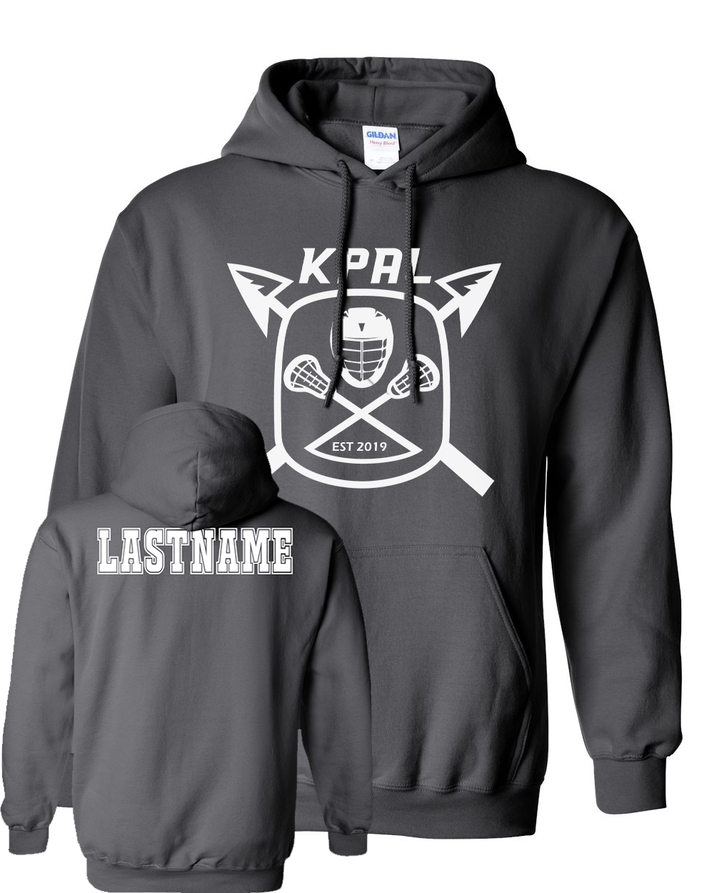 Kuna PAL Lacrosse Hoodie in Charcoal (Optional Personalization)