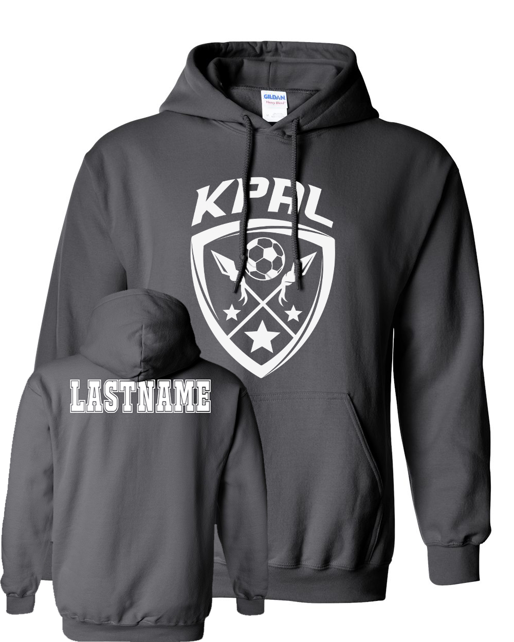 Kuna PAL Soccer Rec Hoodie in Charcoal (Optional Personalization)