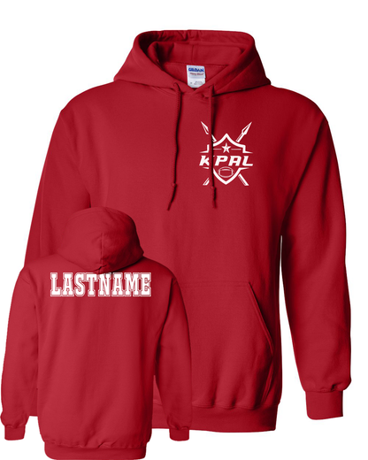 Kuna PAL Football Pocket Hoodie in Red (Optional Personalization)