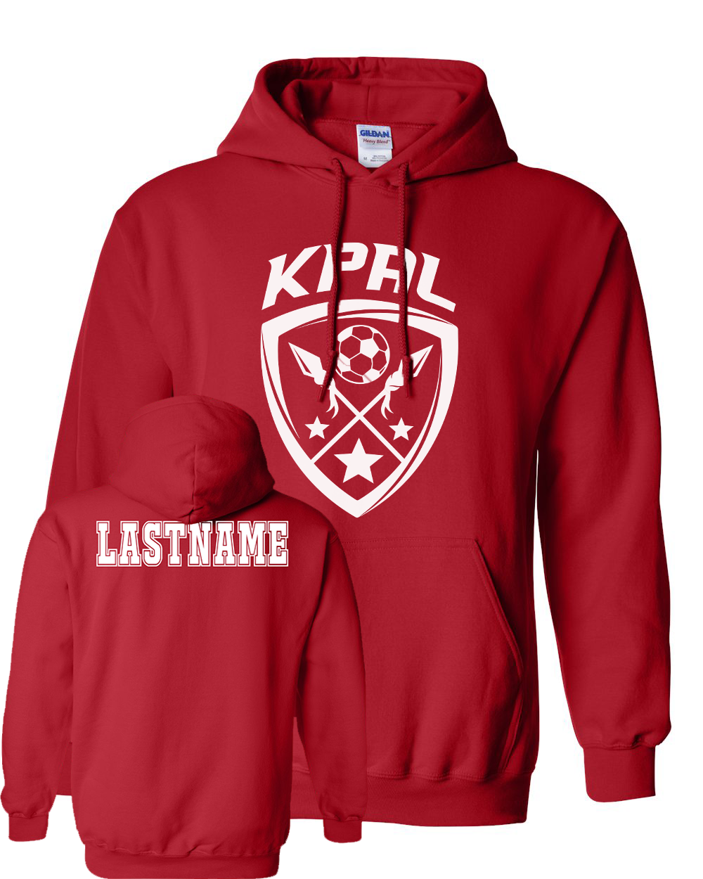 Kuna PAL Soccer Rec Hoodie in Red (Optional Personalization)