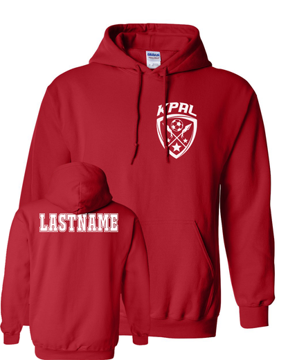 Kuna PAL Soccer Rec Pocket Hoodie in Red (Optional Personalization)
