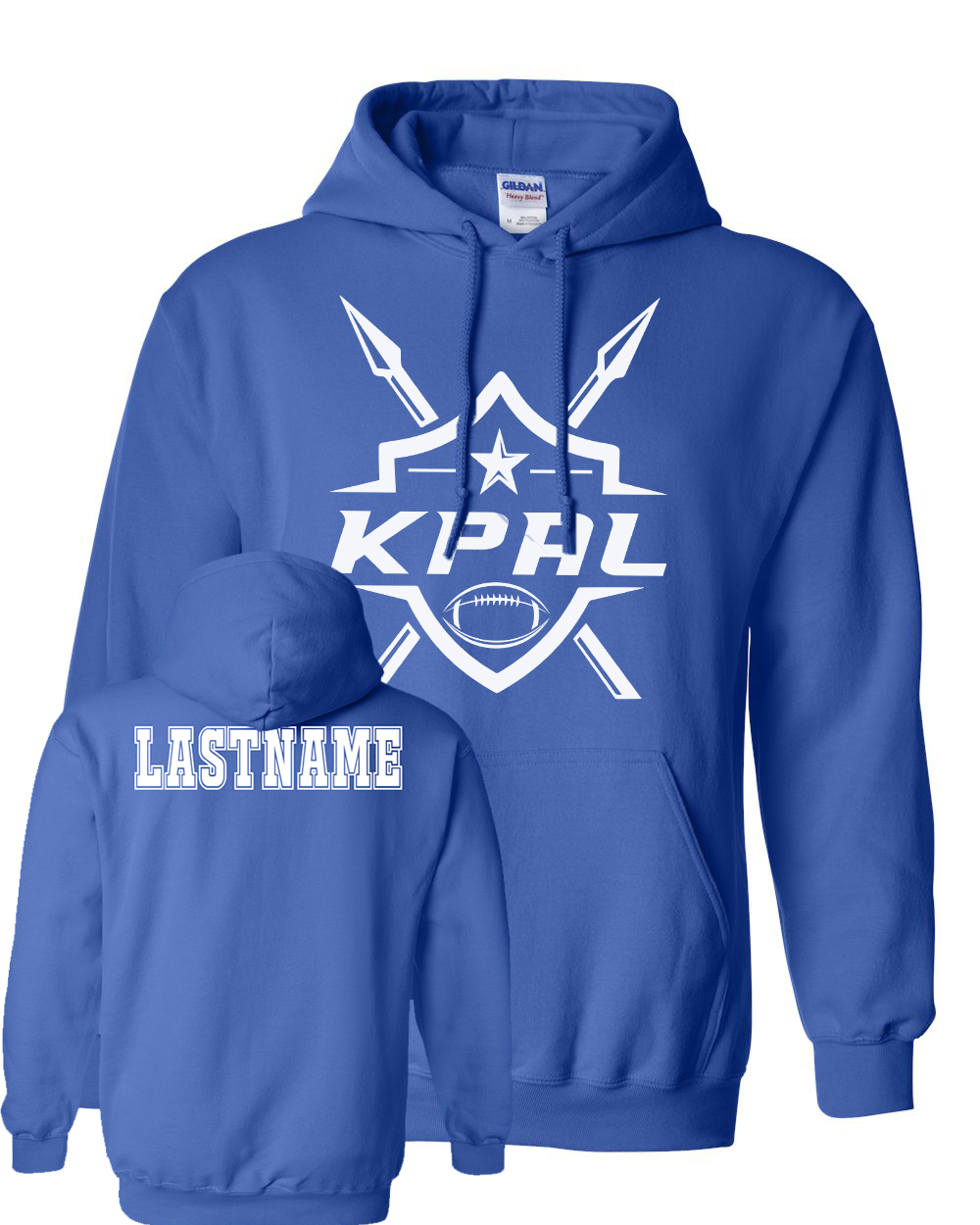 Kuna PAL Football Hoodie in Royal (Optional Personalization)