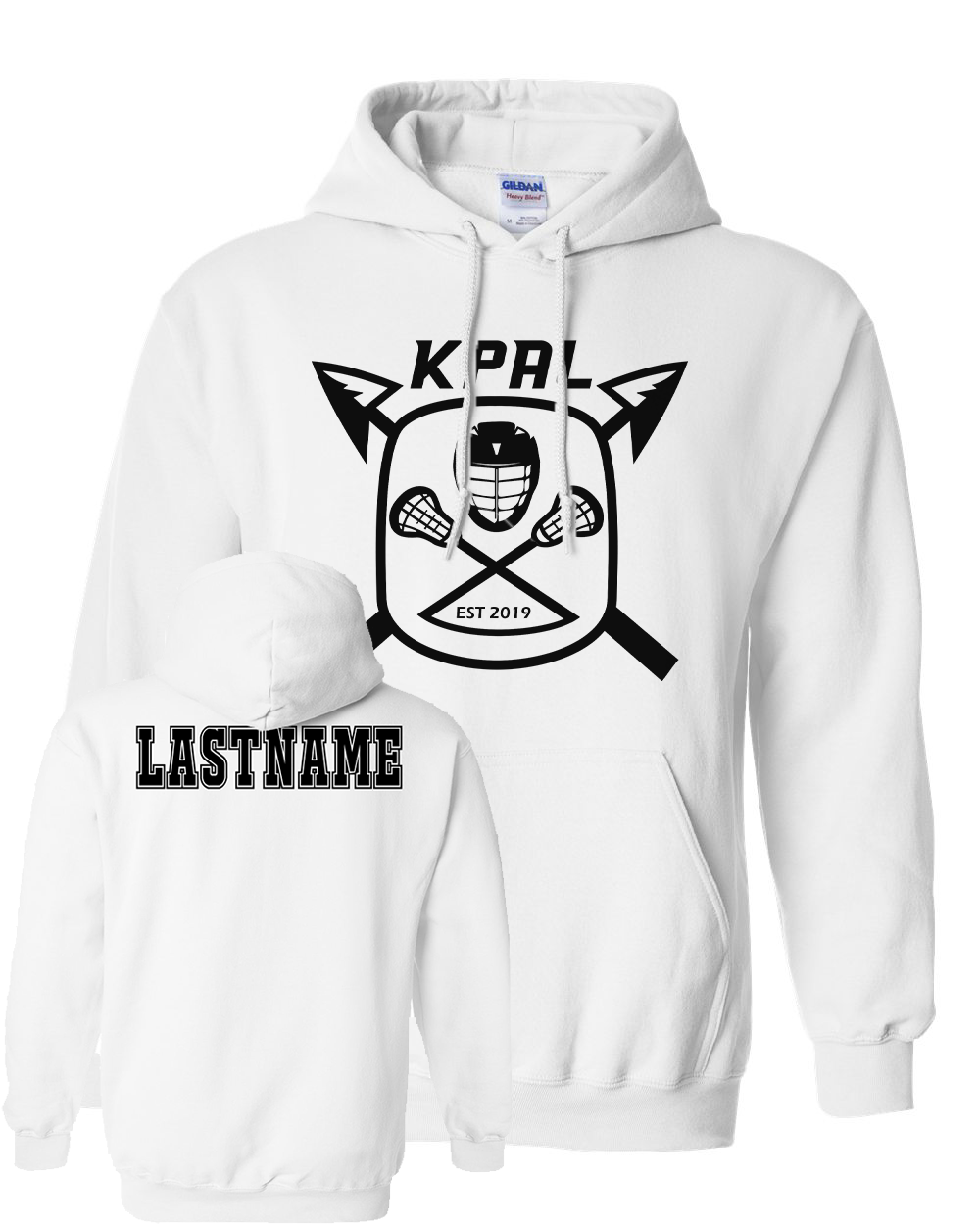 Kuna PAL Lacrosse Hoodie in White (Optional Personalization)