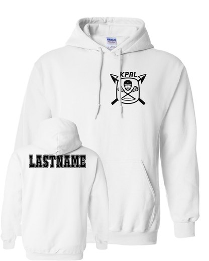 Kuna PAL Lacrosse Pocket Hoodie in White (Optional Personalization)