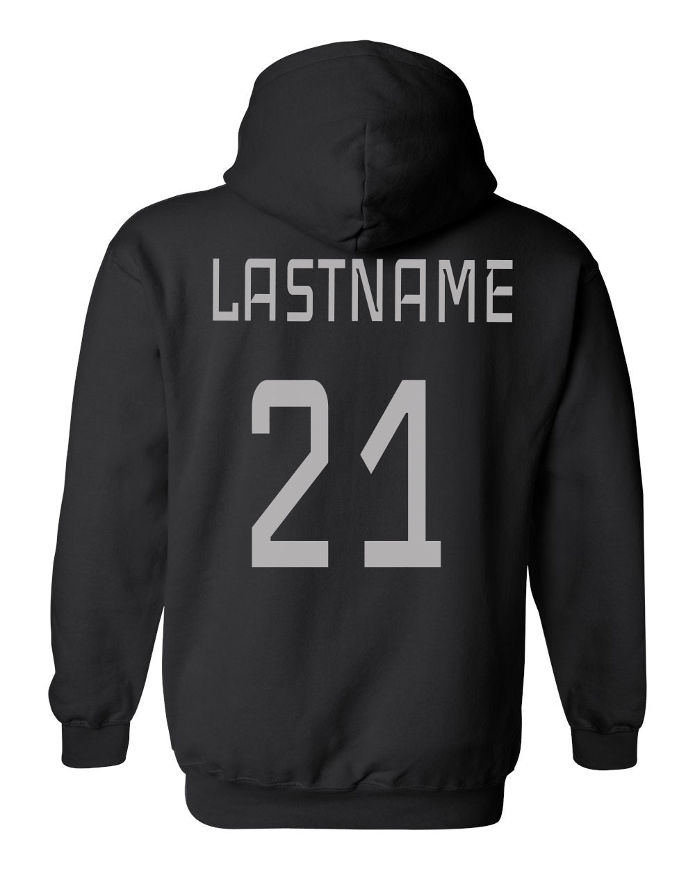 Gray Ombre Atomic Iron Man Hoodie in Black (Optional Personalization)