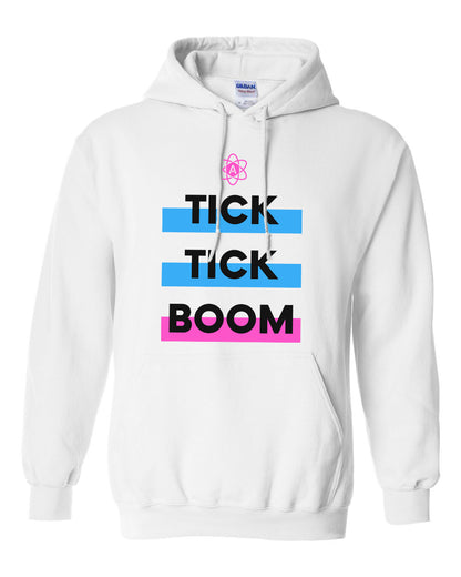 Atomic Tick Tick Boom Hoodie in White (Optional Personalization)