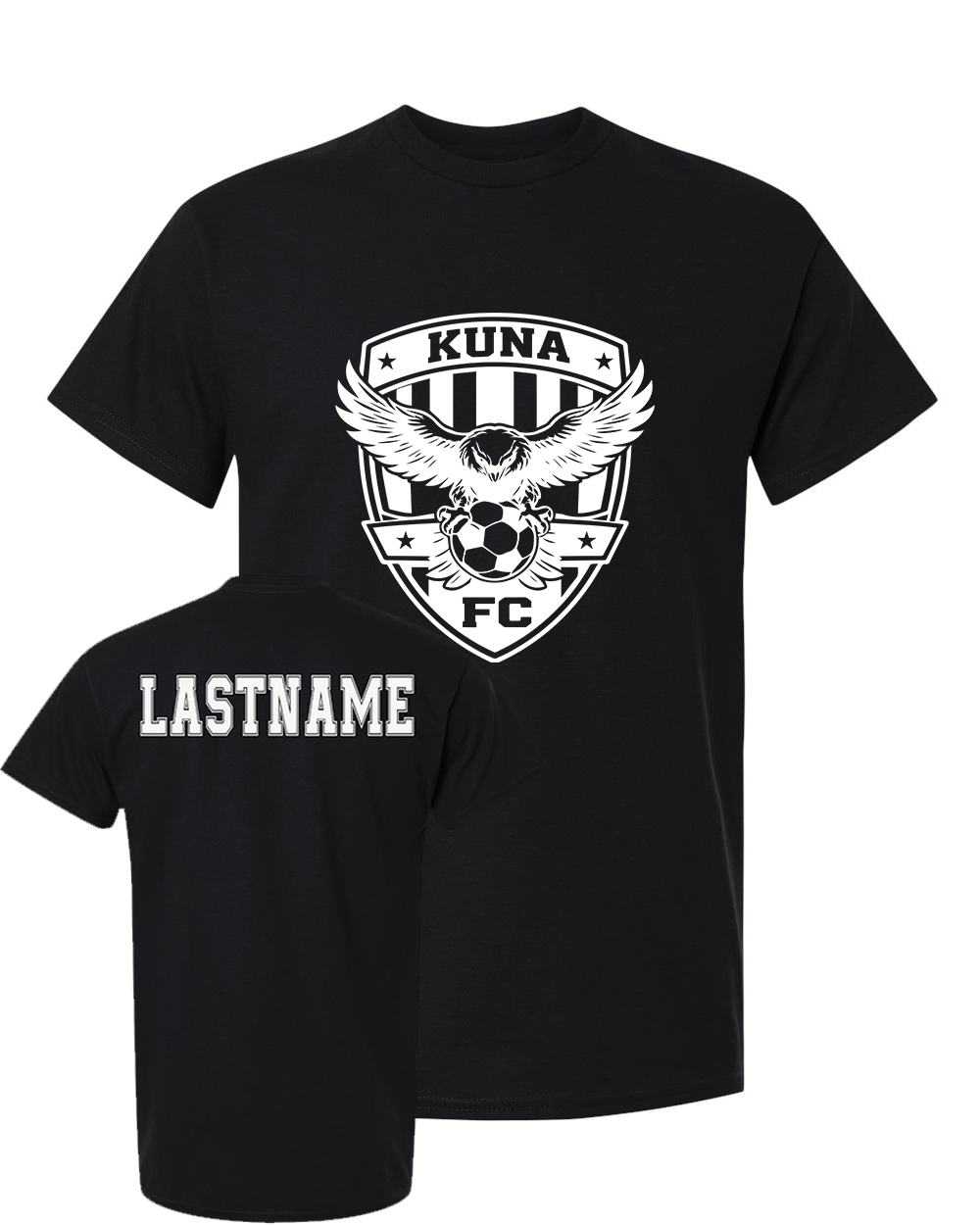 Kuna PAL Soccer FC Graphic Tee in Black (Optional Personalization)