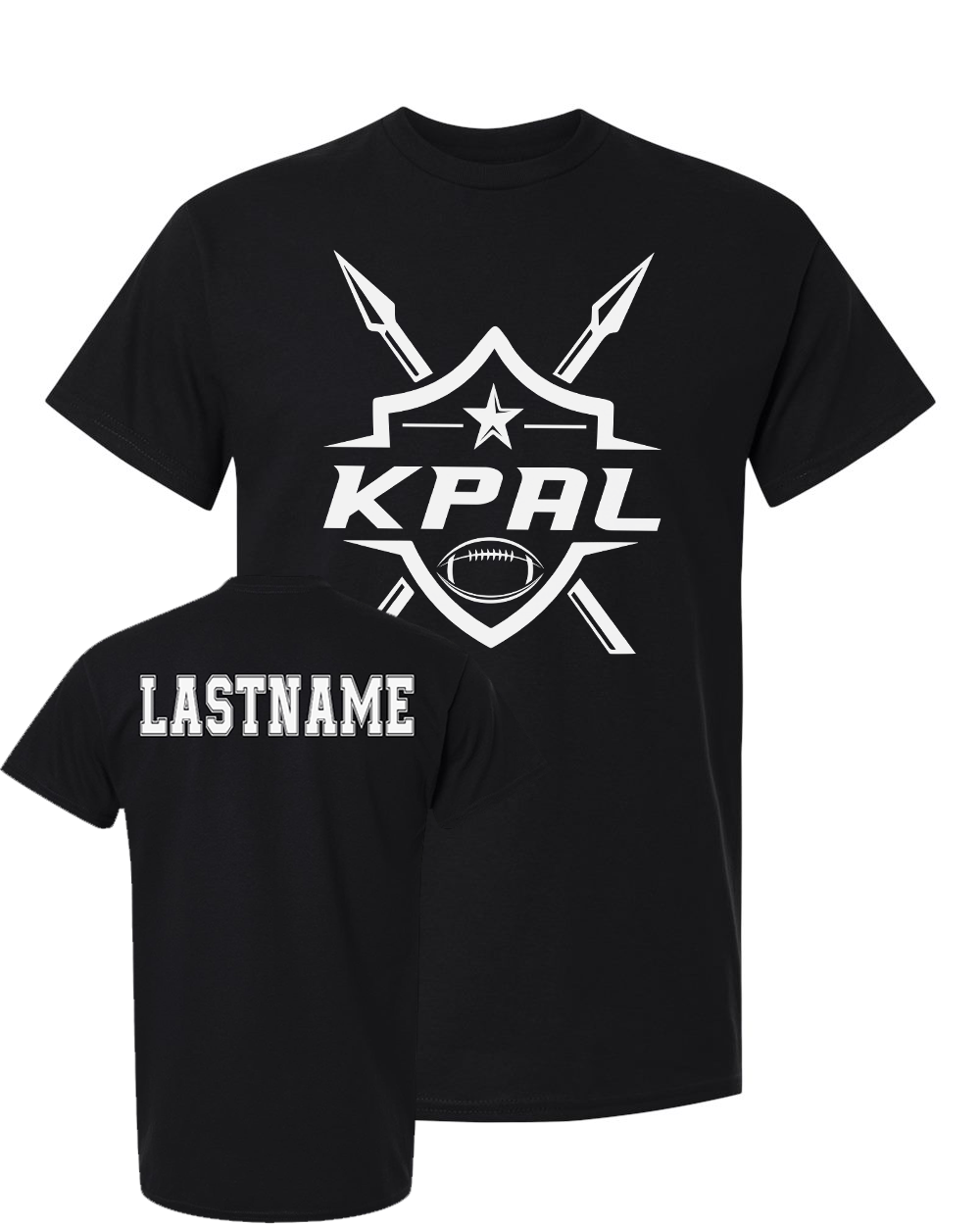 Kuna PAL Football Graphic Tee in Black (Optional Personalization)