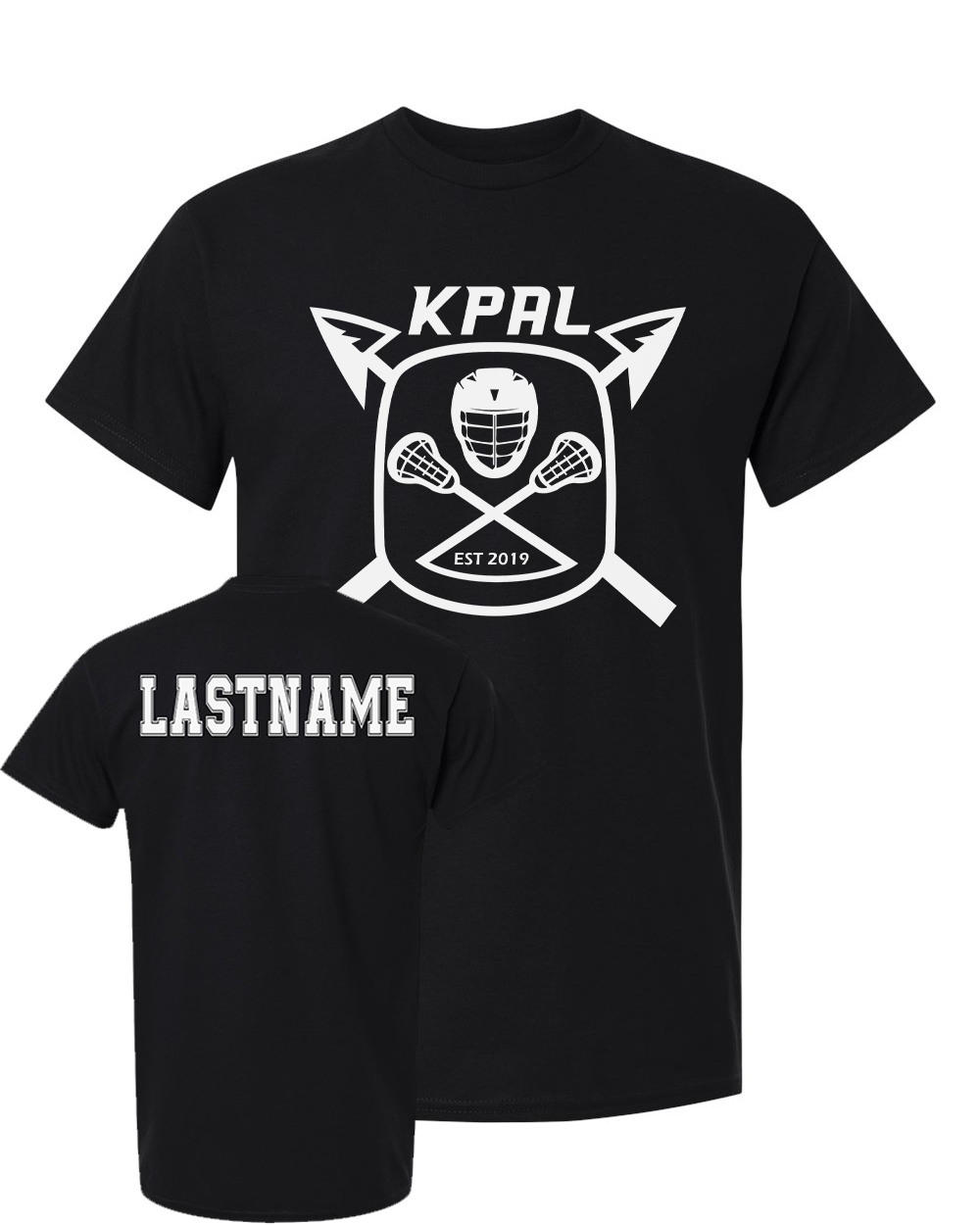 Kuna PAL Lacrosse Graphic Tee in Black (Optional Personalization)