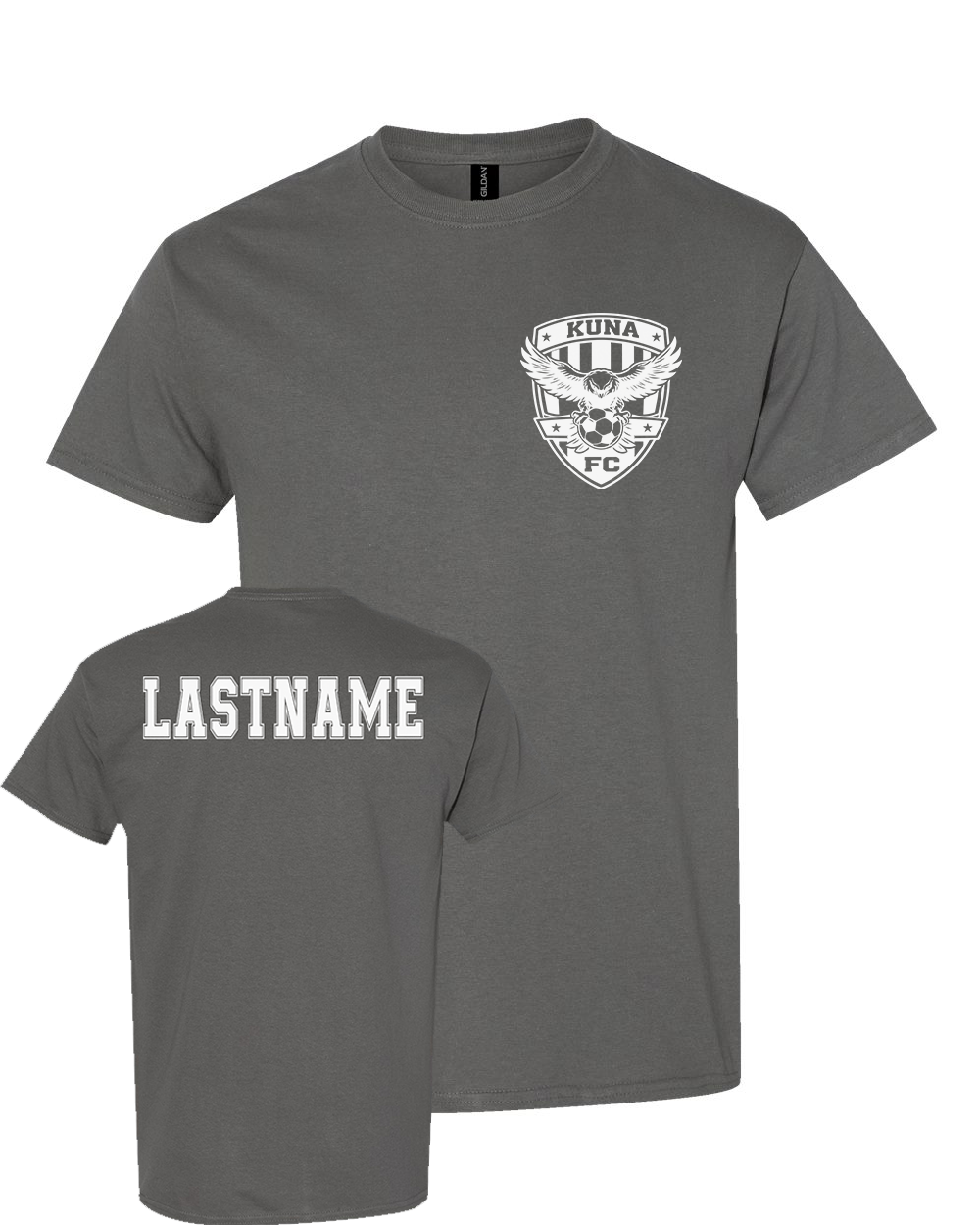 Kuna PAL Soccer FC Pocket Graphic Tee in Charcoal (Optional Personalization)