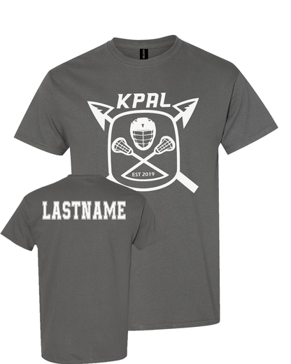 Kuna PAL Lacrosse Graphic Tee in Charcoal (Optional Personalization)