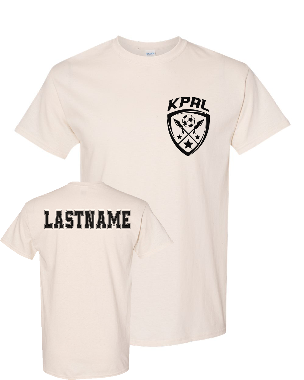 Kuna PAL Soccer Rec Pocket Graphic Tee in Natural (Optional Personalization)