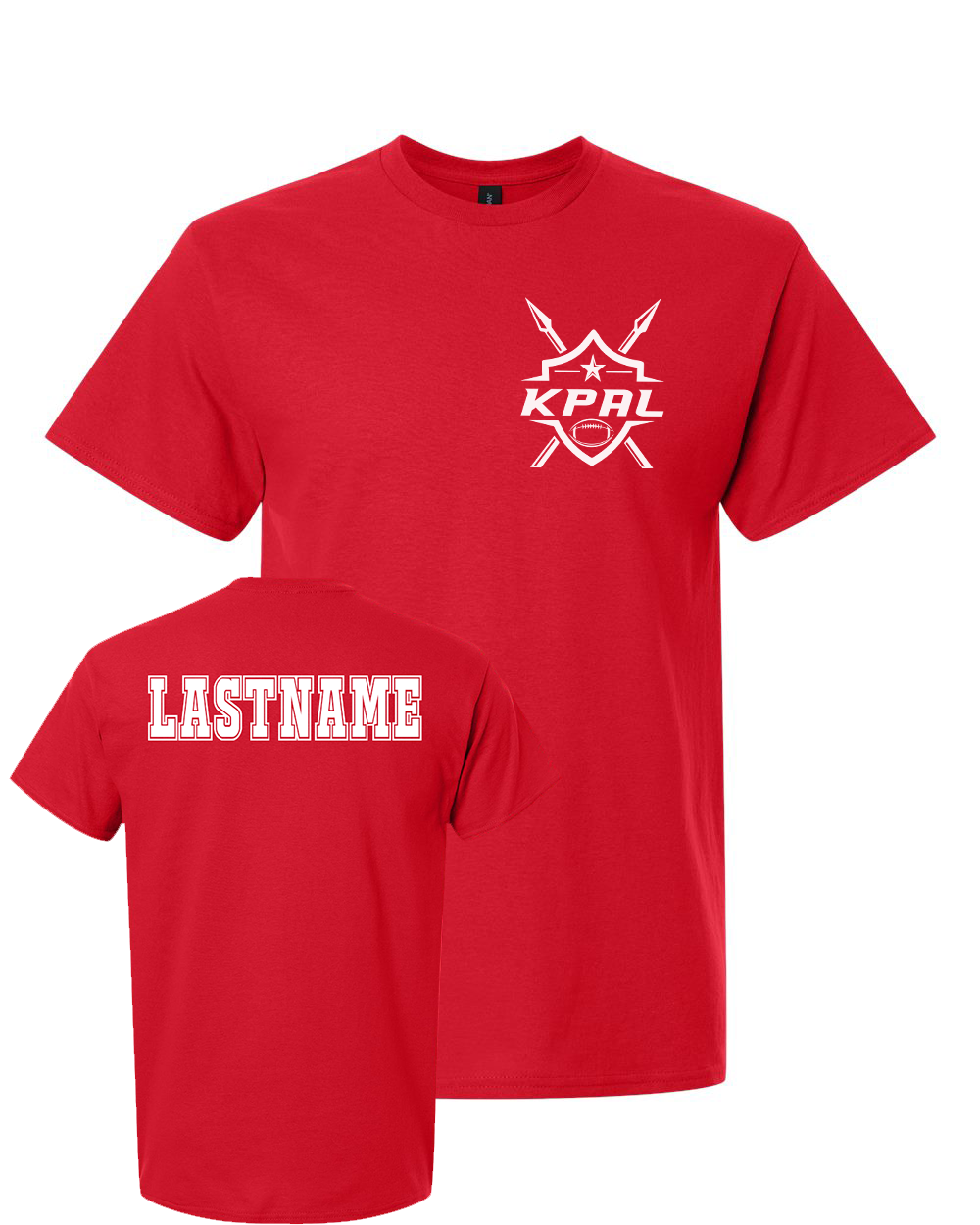 Kuna PAL Football Pocket Graphic Tee in Red (Optional Personalization)
