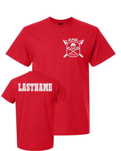 Kuna PAL Lacrosse Pocket Graphic Tee in Red (Optional Personalization)