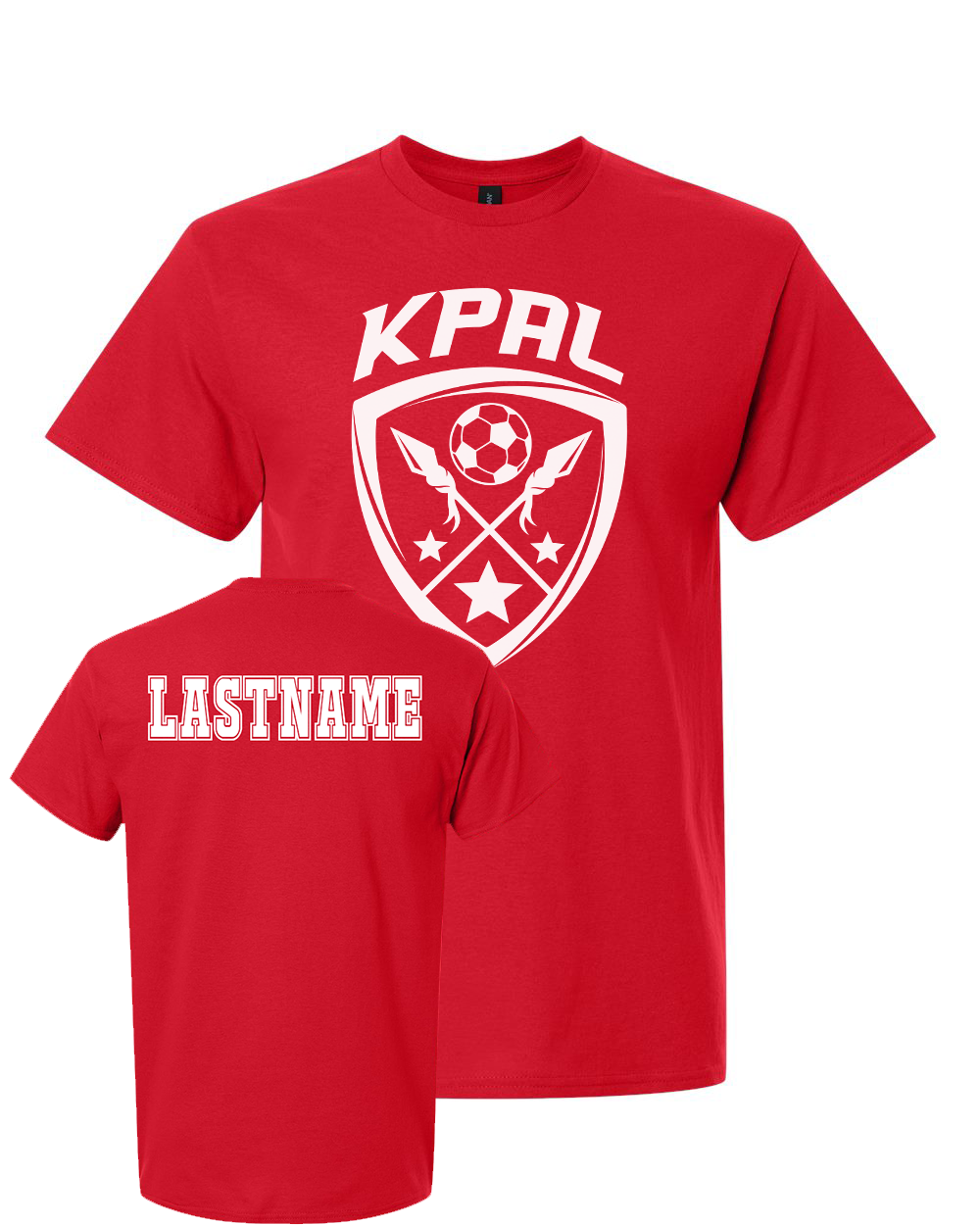 Kuna PAL Soccer Rec Graphic Tee in Red (Optional Personalization)