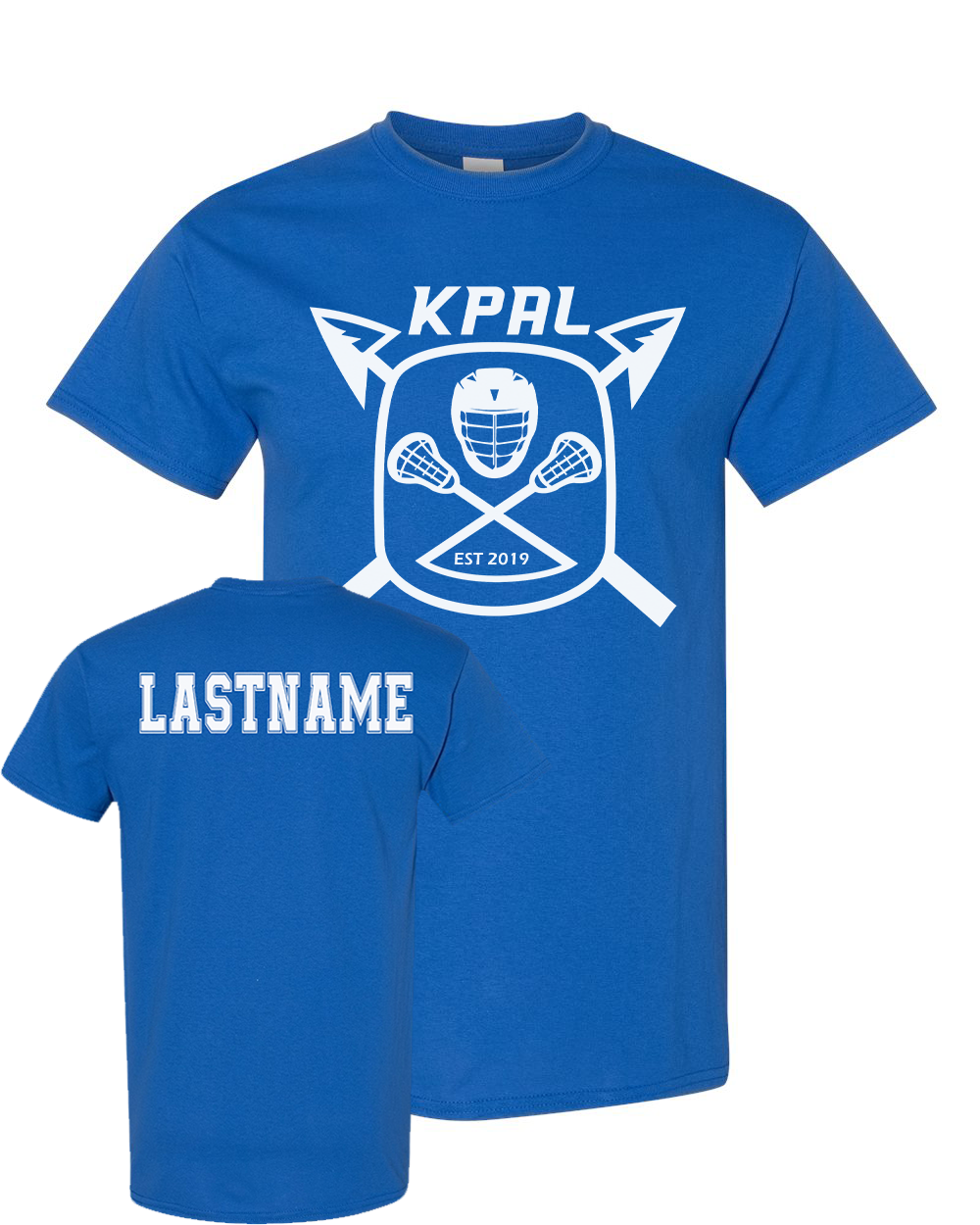 Kuna PAL Lacrosse Graphic Tee in Royal (Optional Personalization)