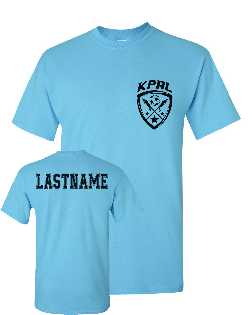 Kuna PAL Soccer Rec Pocket Graphic Tee in Sky (Optional Personalization)