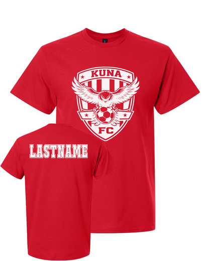 Kuna PAL Soccer FC Graphic Tee in Red (Optional Personalization)
