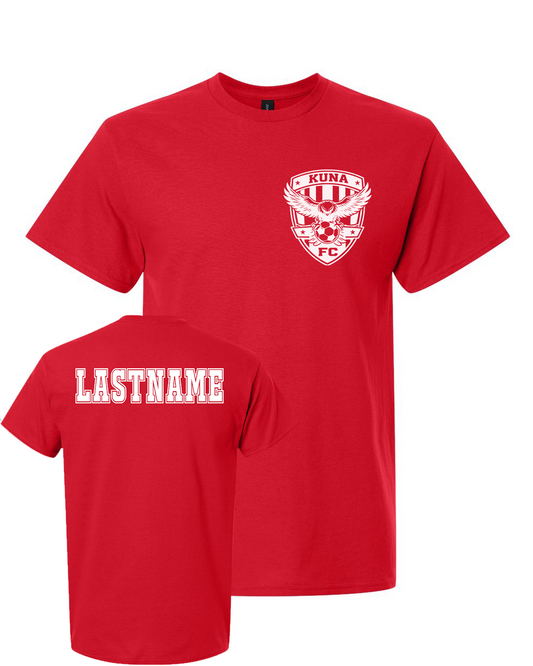 Kuna PAL Soccer FC Pocket Graphic Tee in Red (Optional Personalization)