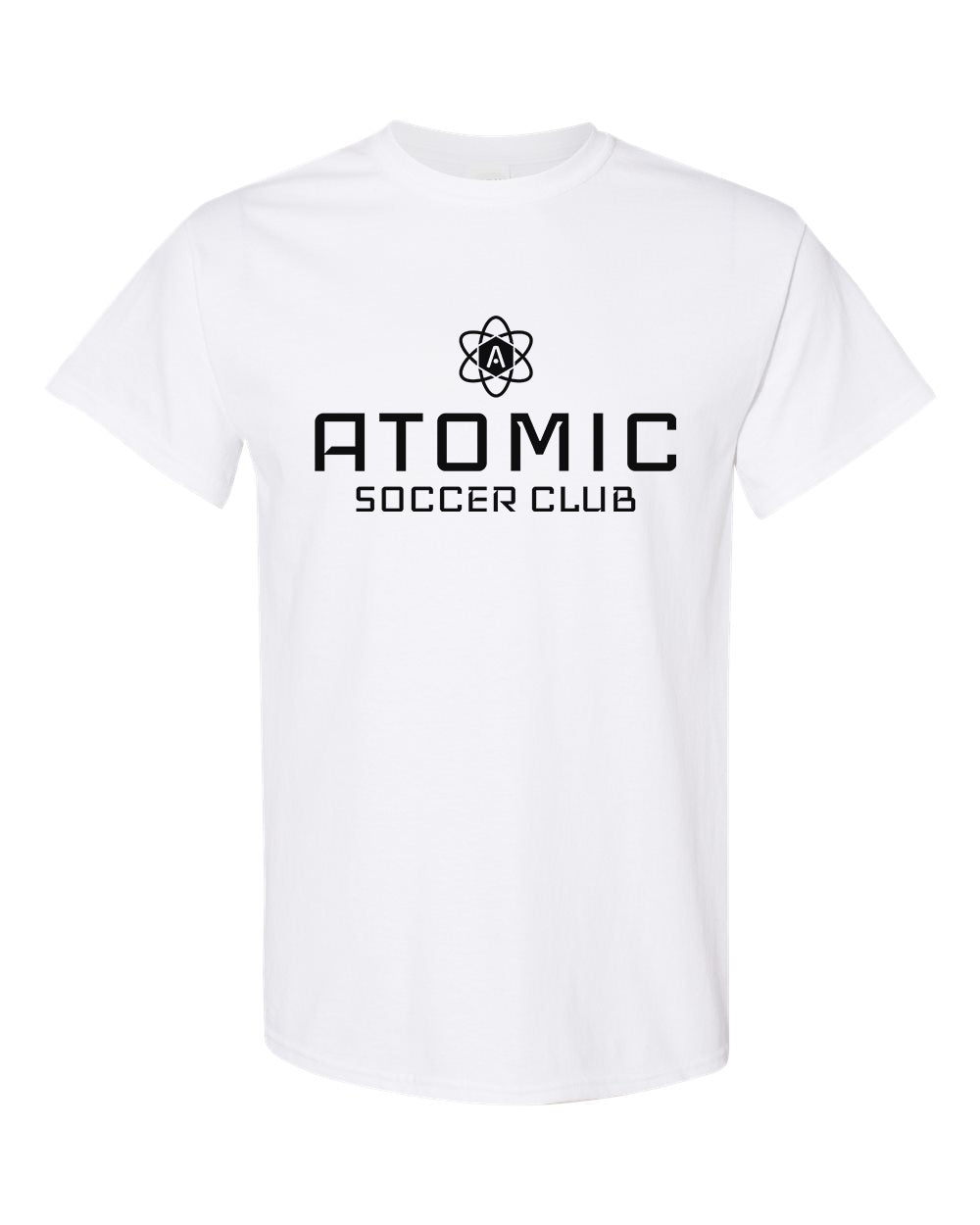 Black Atomic Soccer Club Graphic Tee in White