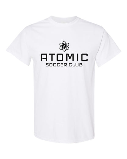Black Atomic Soccer Club Graphic Tee in White