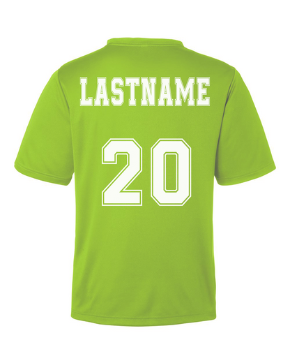 Ignite Baseball Performance Tee in Acid Green (Optional Personalized)
