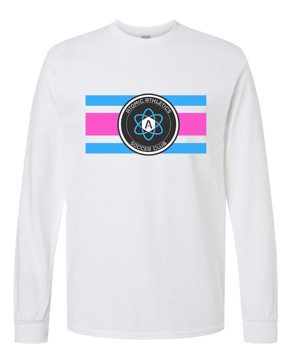Atomic Flag Horizontal Long Sleeve Graphic Tee in White