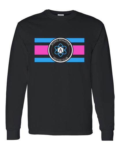 Atomic Flag Horizontal Long Sleeve Graphic Tee in Black