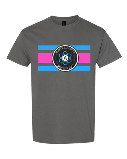 Atomic Flag Horizontal Graphic Tee in Charcoal