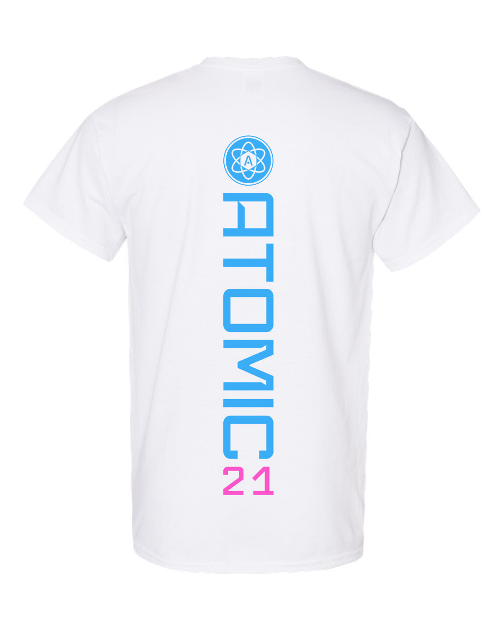 Atomic Iron Man Graphic Tee in White (Optional Personalization)