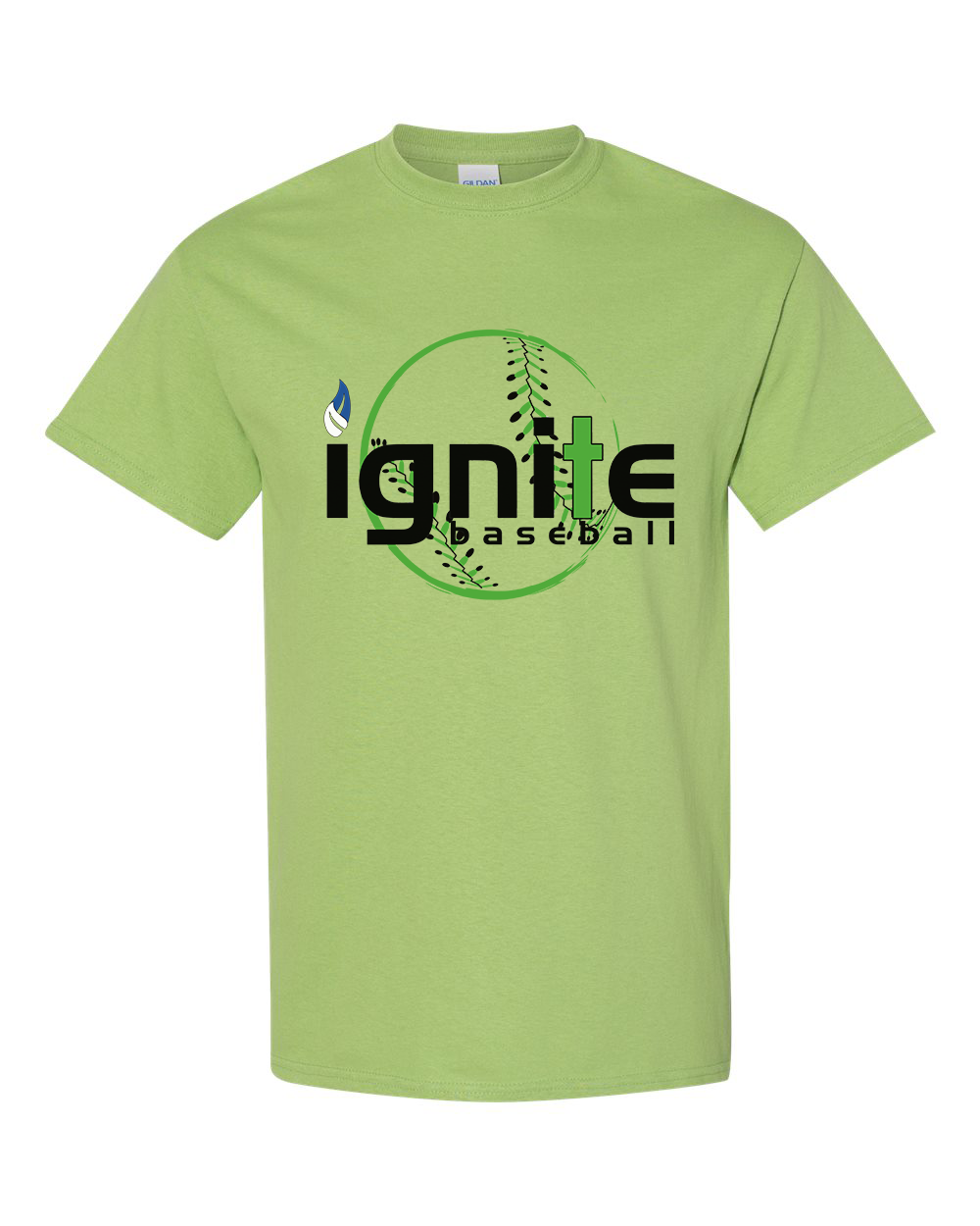 Ignite Baseball Graphic Tee in Kiwi (Optional Personalization)