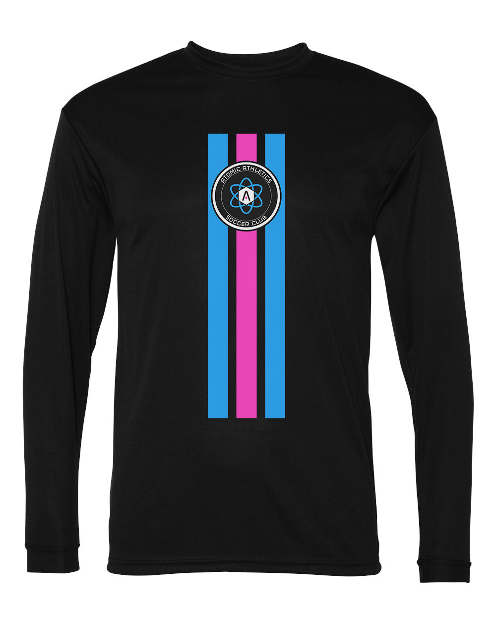Atomic Flag Vertical Performance Long Sleeve Tee in Black