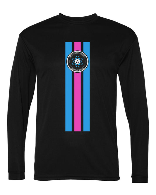 Atomic Flag Vertical Performance Long Sleeve Tee in Black