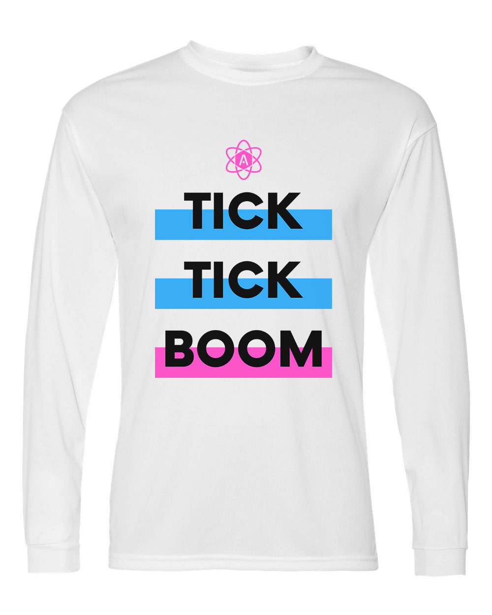 Atomic Tick Tick Boom Performance Long Sleeve Tee in White