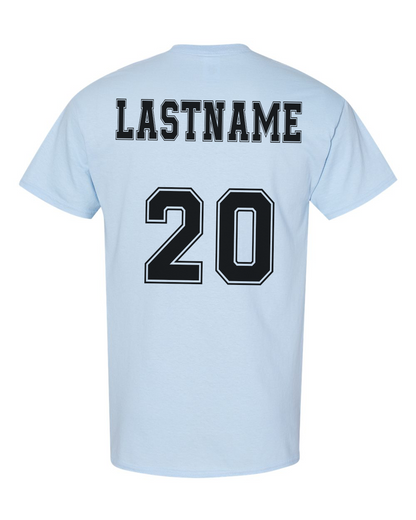 Ignite Baseball Graphic Tee in Light Blue (Optional Personalization)