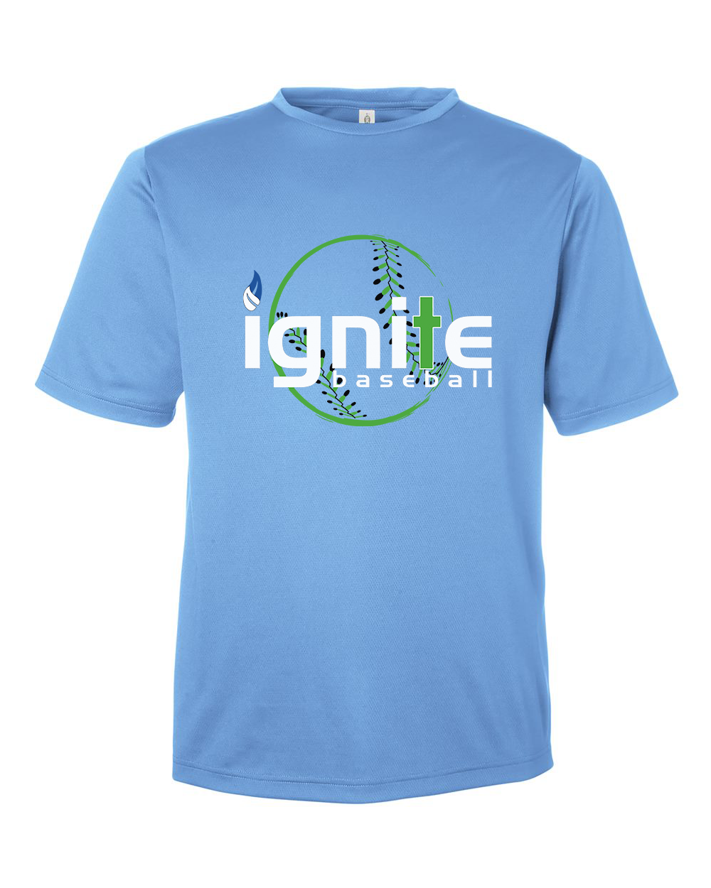 Ignite Baseball Performance Tee in Sport Light Blue (Optional Personalized)