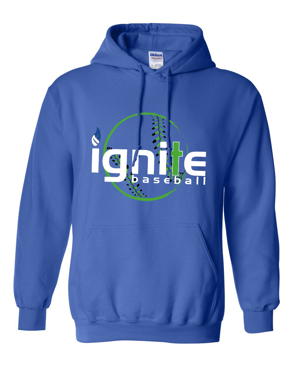 Ignite Baseball Hoodie in Royal (Optional Personalization)