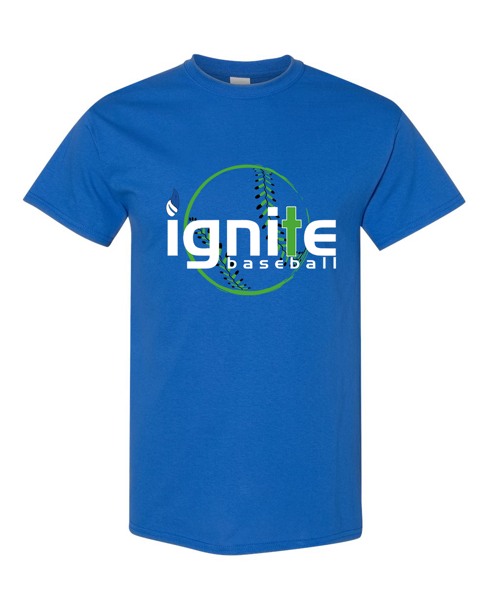 Ignite Baseball Graphic Tee in Royal (Optional Personalization)